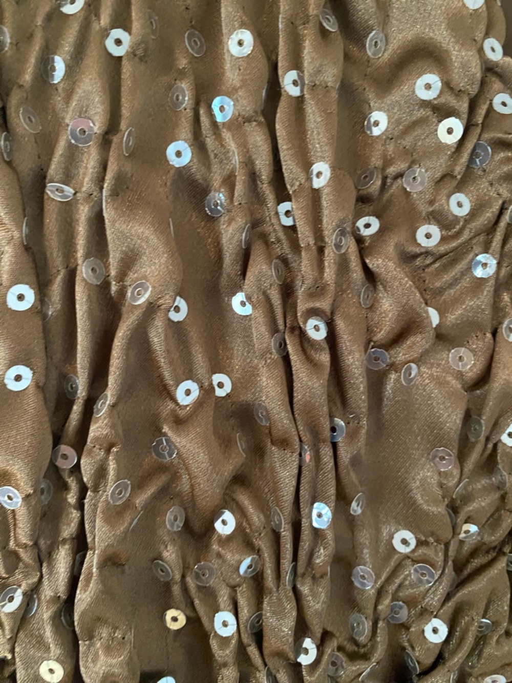Brown Sequin Crinkle Blazer Jacket - Picture 6 of 8
